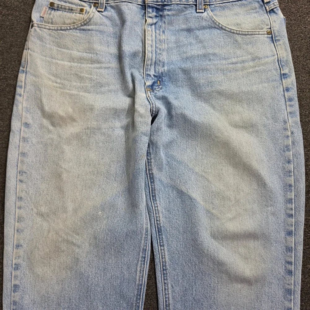 Carhartt Jeans Mens 40x30 Blue Light Wash Denim B18 STW Workwear Traditional Fit
